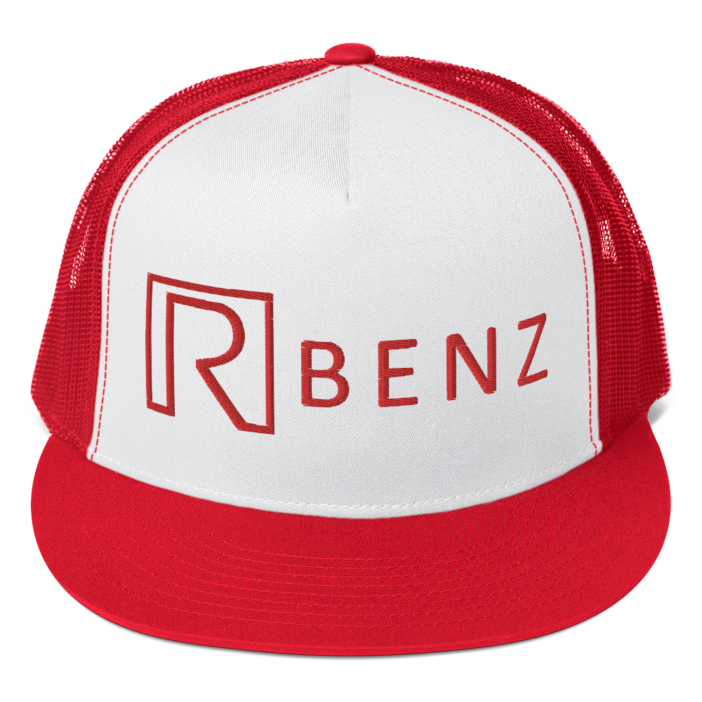 R-Benz Red White Trucker Cap