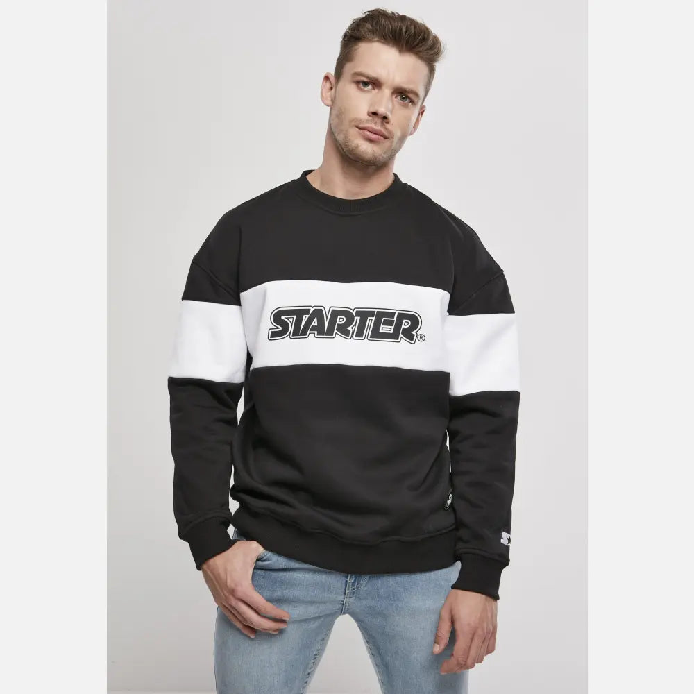 Block Crewneck Sweatshirt Sweater Starter