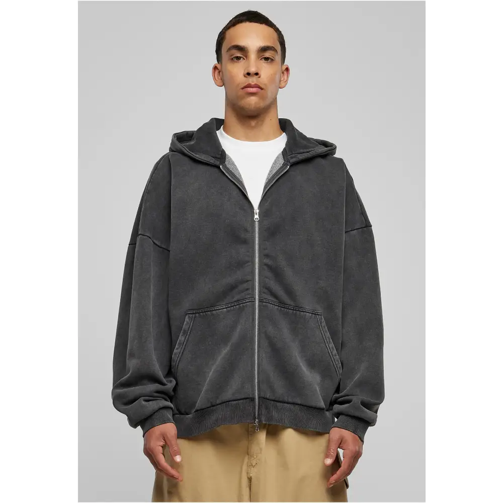 Heavy Stone Washed 90s Zip Hoodie Hoodie Urban Classics