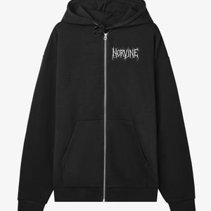Norvine Men's Black Zip Hoodie – Organic Cotton Blend Norvine Men's Black Zip Hoodie – Organic Cotton Blend