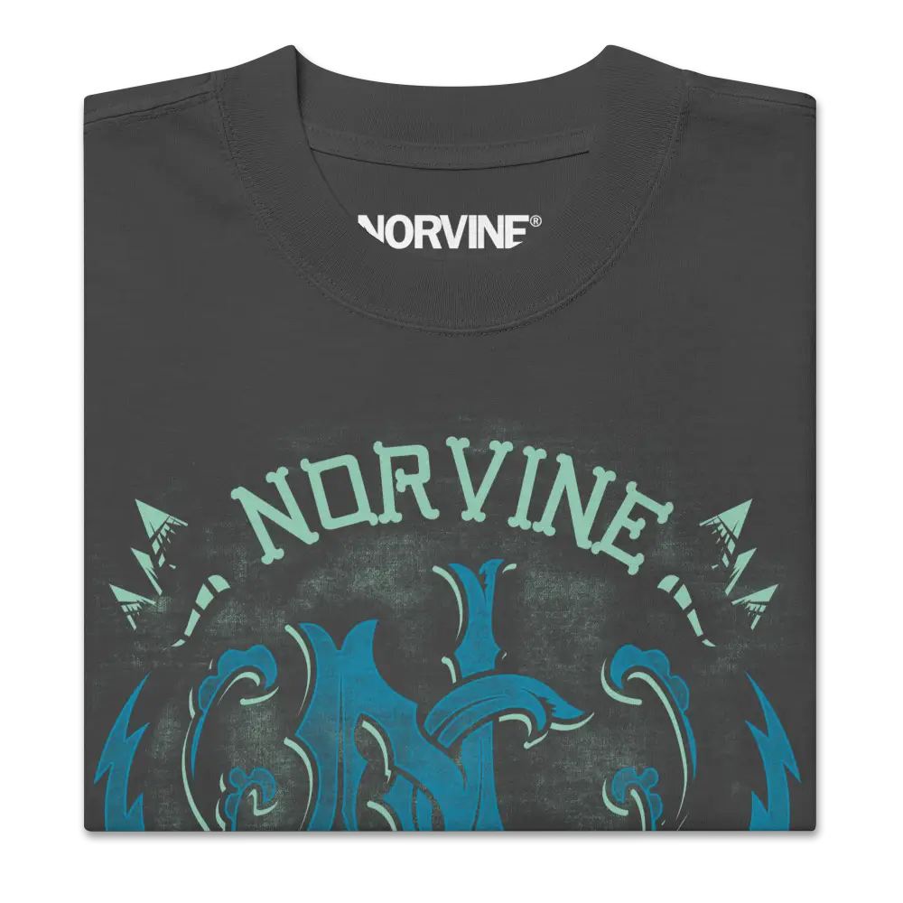 Norvine Blue Barock Tattoo Oversized Faded T-shirt Norvine