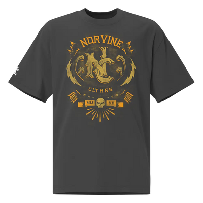 Norvine Brown Barock Tattoo Oversized Faded T-shirt T-shirt Norvine