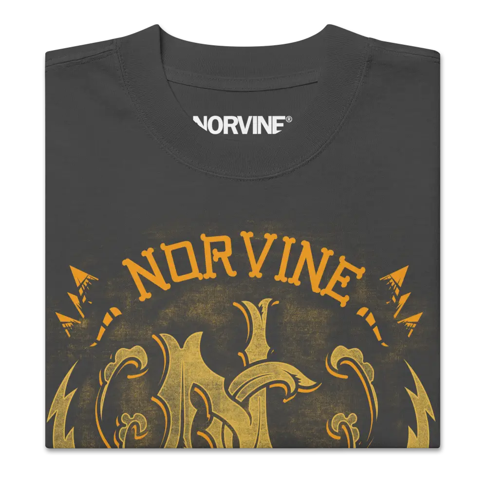 Norvine Brown Barock Tattoo Oversized Faded T-shirt T-shirt Norvine
