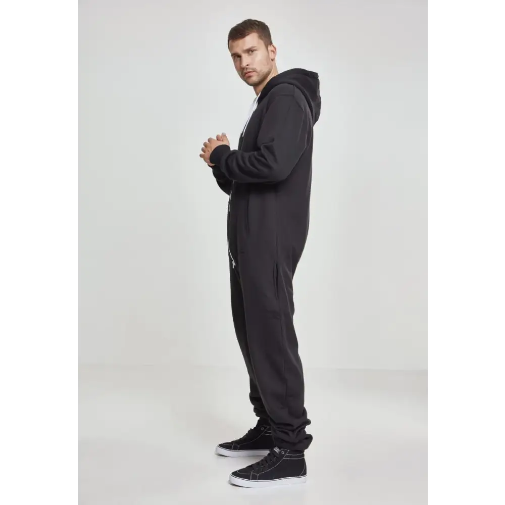 Black sweat jumpsuit on sale